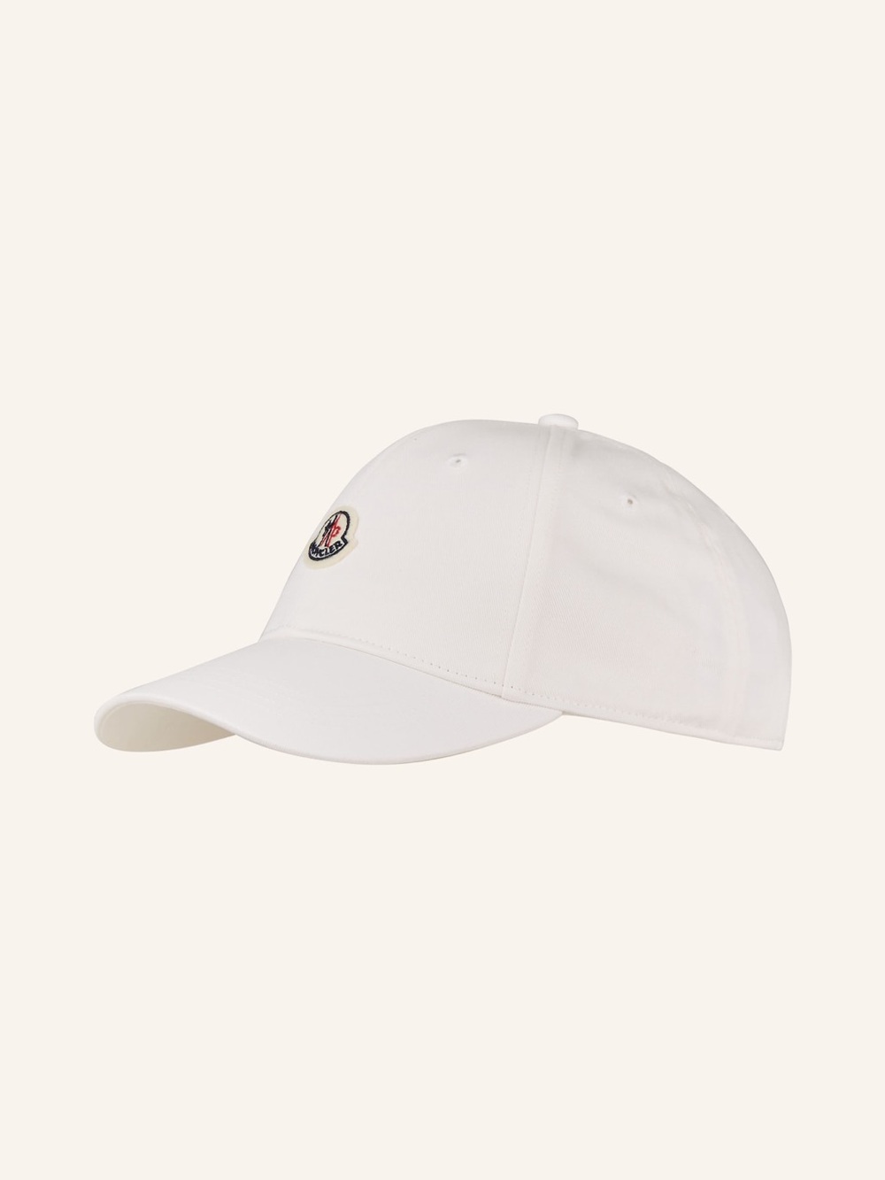 Moncler White Logo Baseball Cap with Patch